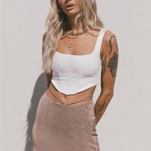 Princess Polly Maisie Mini Skirt Brown